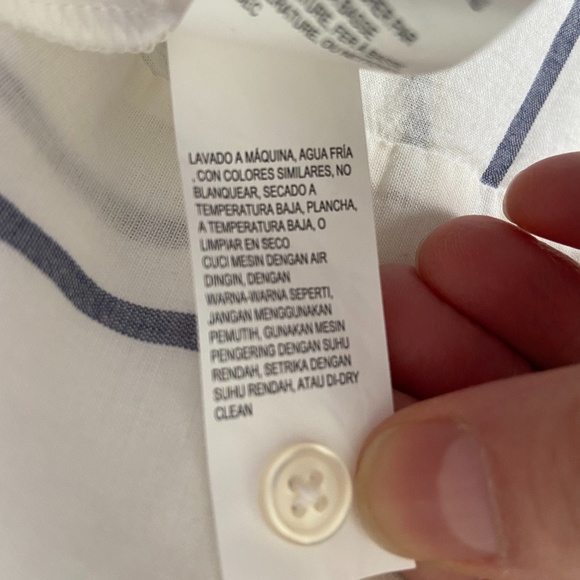 LUCKY BRAND capped sleeve striped button shirt - Picture 11 of 12